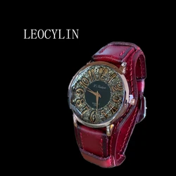 LEOCYLIN Fashion quartz watch for men women Vintage Wristwatches Brand business literature and art Relogio Masculino clock