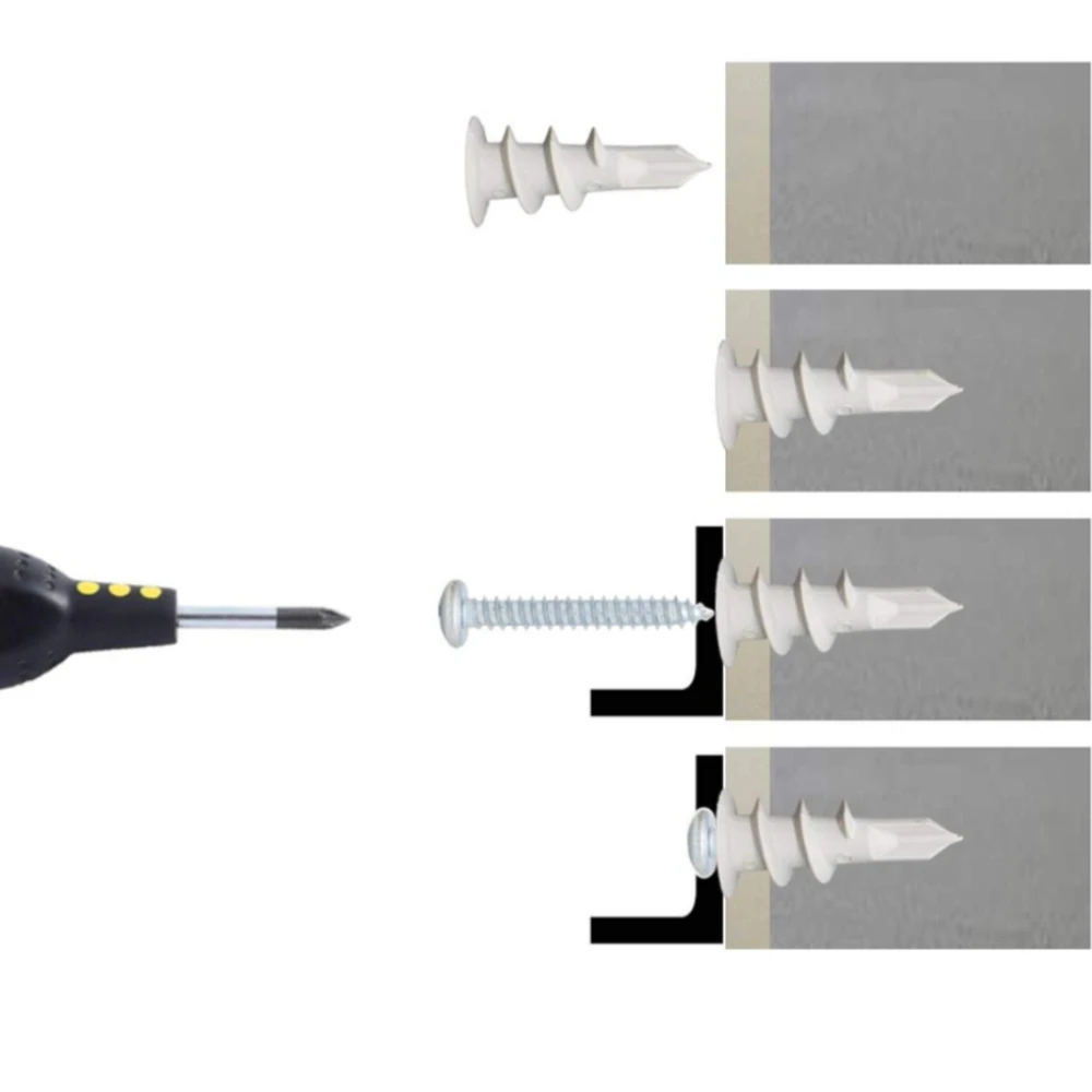

Набор саморезов для гипсокартона 156 шт., самонарезающие винты для гипсокартона, пластиковые анкеры с винтами, нейлоновые распорные анкеры с винтами