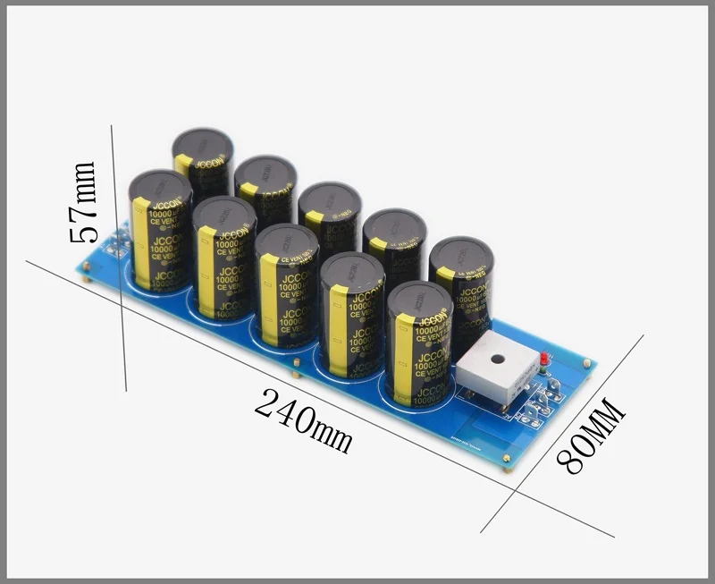 DIY KITS HIFI Stereo Power Supply Board 63V 10000Uf X10 Unterstützung Dual AC 44V eingang