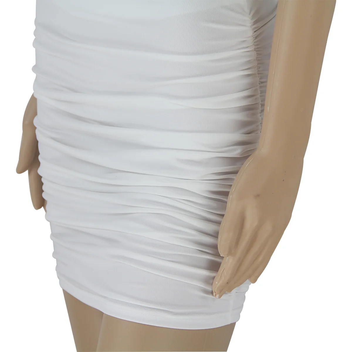 Europäisches und amerikanisches 2025, rückenfreies, ärmelloses Damenkleid, ärmelloses Kleid, umarmendes, einstufiges Kleid, plissiertes Damenkleid