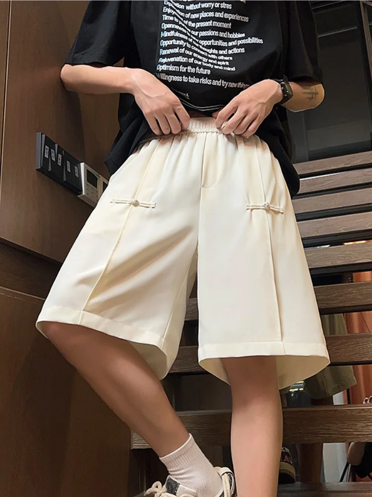 

Новые китайские мужские летние тонкие свободные повседневные шорты из ледяного шелка, прямые брюки-капри, удобные, дышащие, легкие.