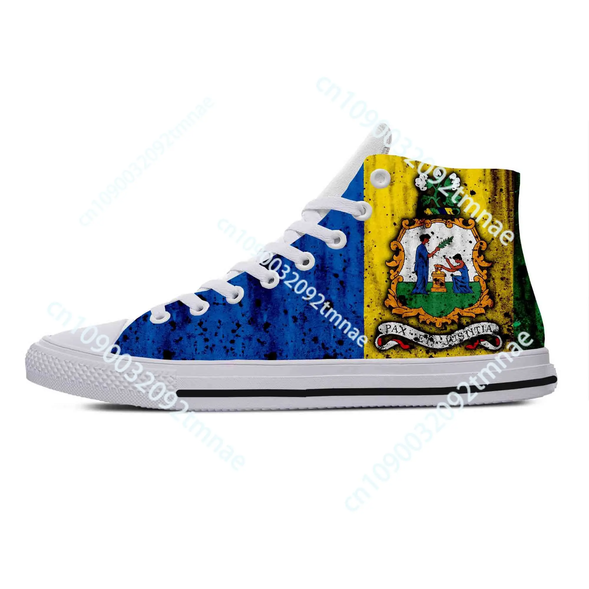 Saint Vincent and Grenadines Flag Patriotic Pride Casual Cloth Shoes High Top Comfortable Breathable Custom Men Women Sneakers