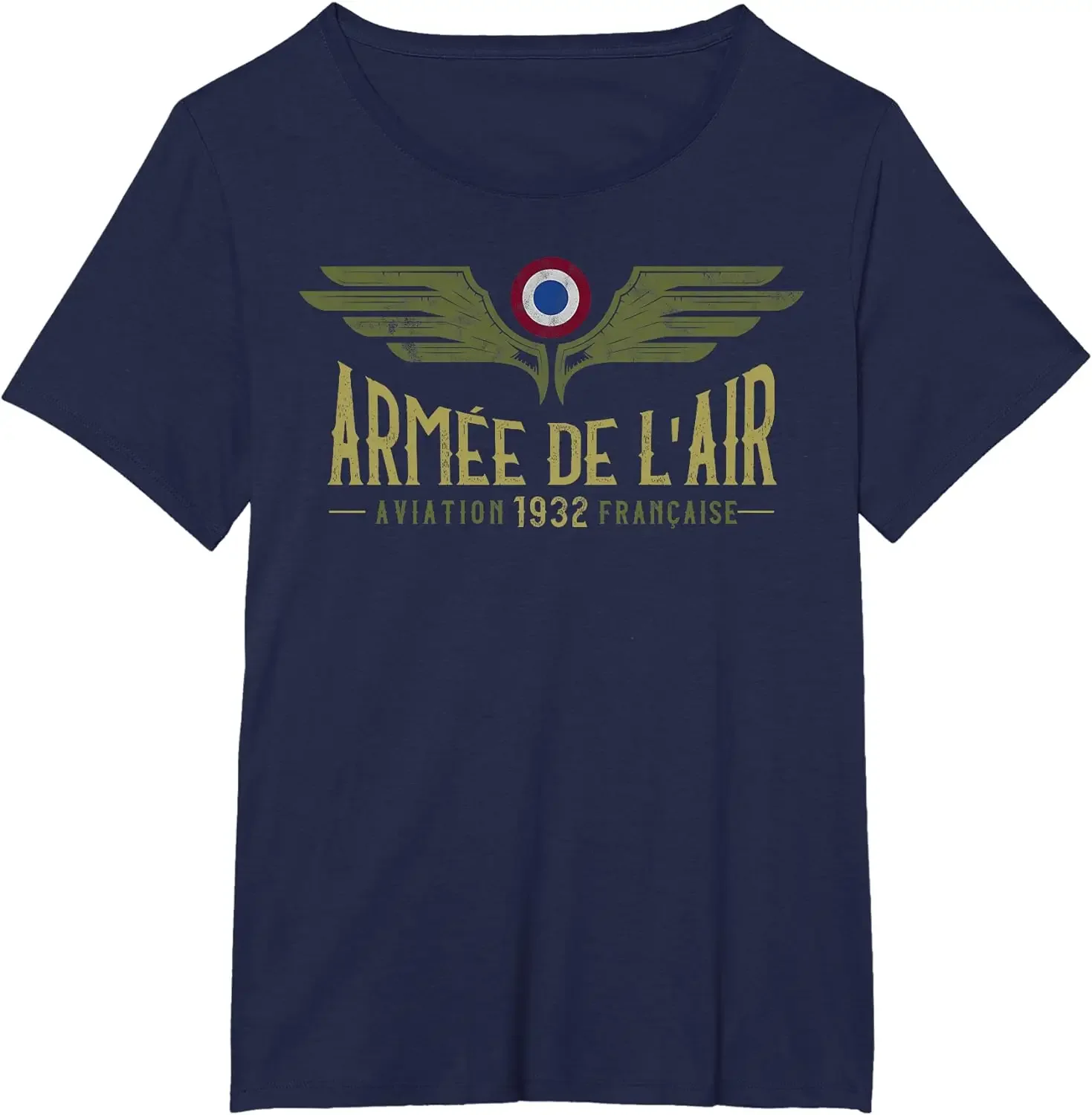 Armée De L'Air - تي شيرت رجالي من القوات الجوية الفرنسية بأكمام قصيرة، قمصان قطنية كاجوال برقبة دائرية #3