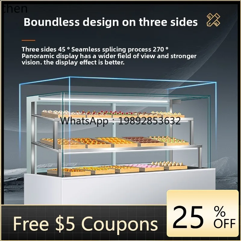 Gabinete de repostería chino BB, vitrina de exhibición de pasteles, gabinete de mantenimiento fresco de frutas y bebidas refrigeradas comerciales