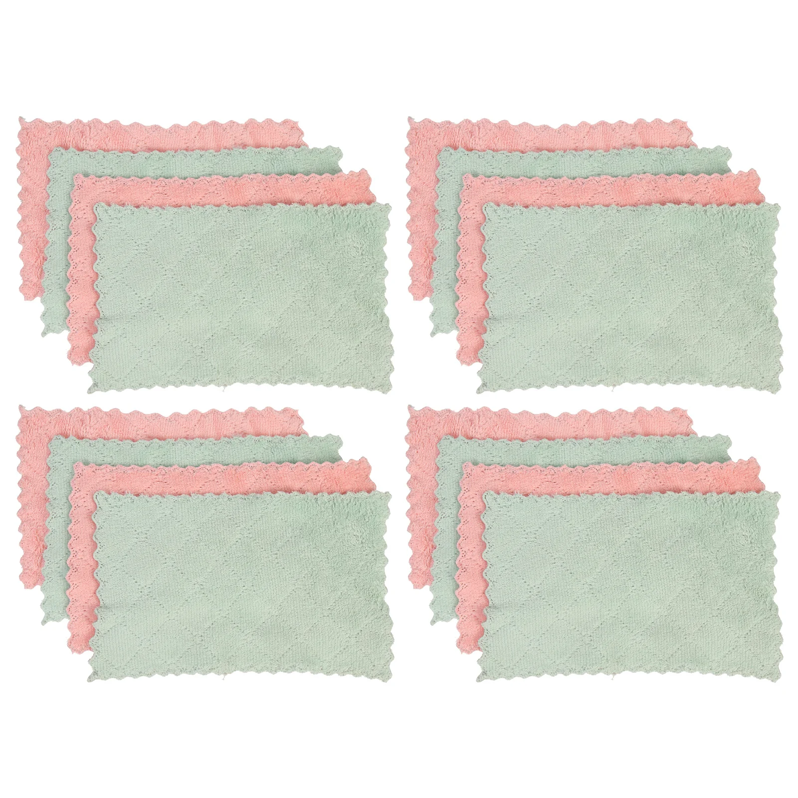 

20Pcs White Microfiber Kitchen Dish Cloths Double-Sided Absorbent Supple Thickened Kitchen Towels for Household