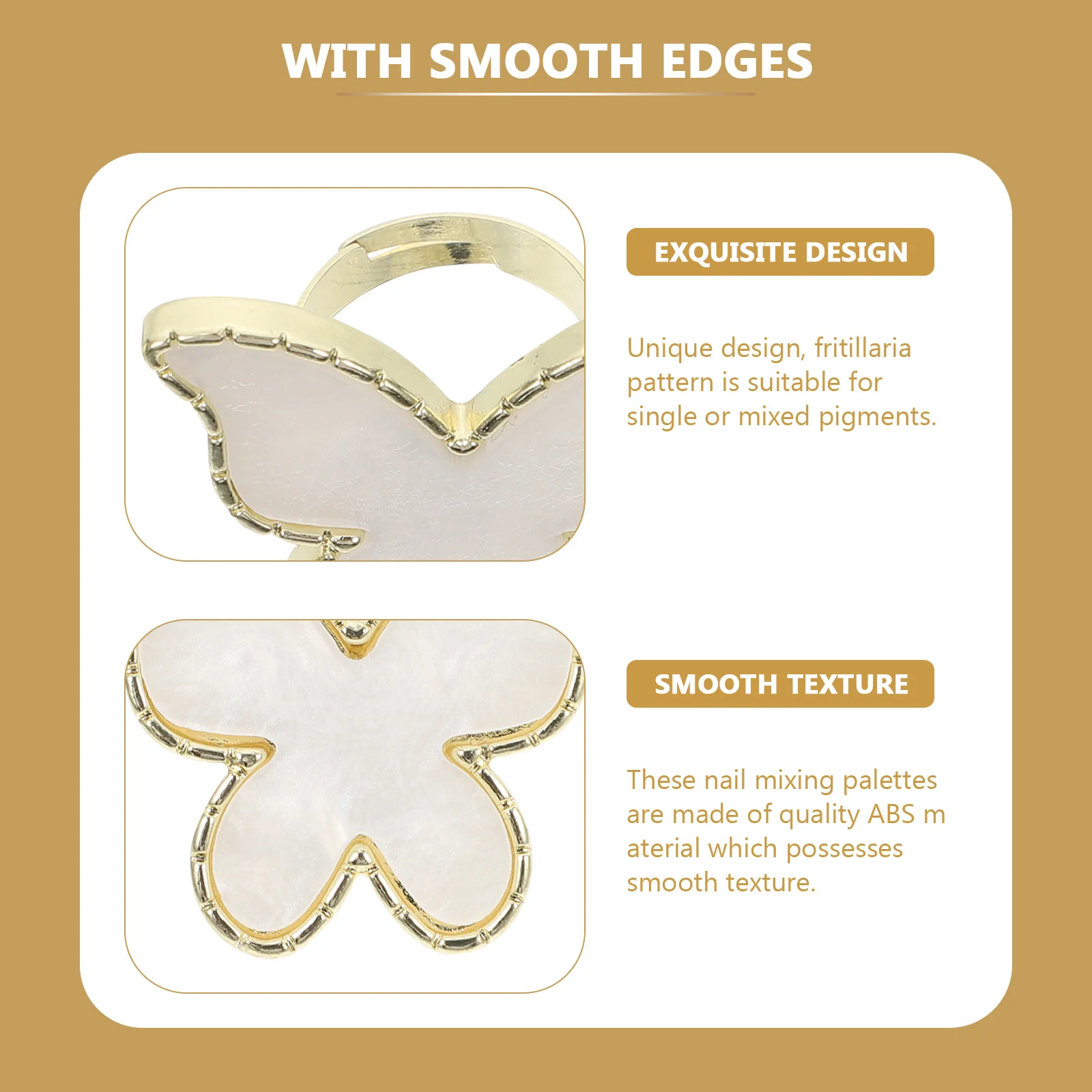 

3pcs Art Ring Palettes Color Mixing Tray Finger Ring Plate For Nail Polish Blending Manicure Tools Nail Art Pallets