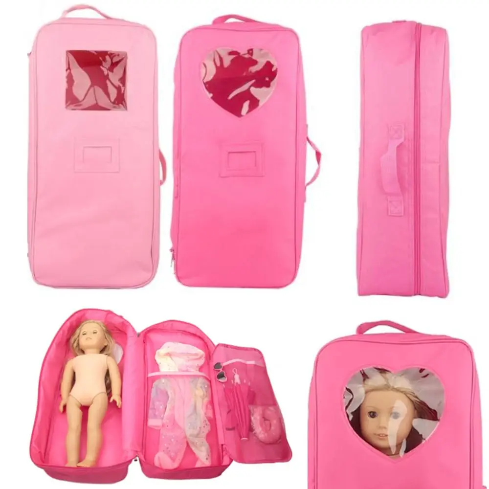 

Женская дорожная сумка для кукол, однотонная вместительная тканевая сумка для хранения кукол, подходит для кукол 18 дюймов
