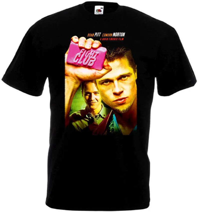 

Футболка с изображением драка клуба v2, черный постер для фильмов, все размеры