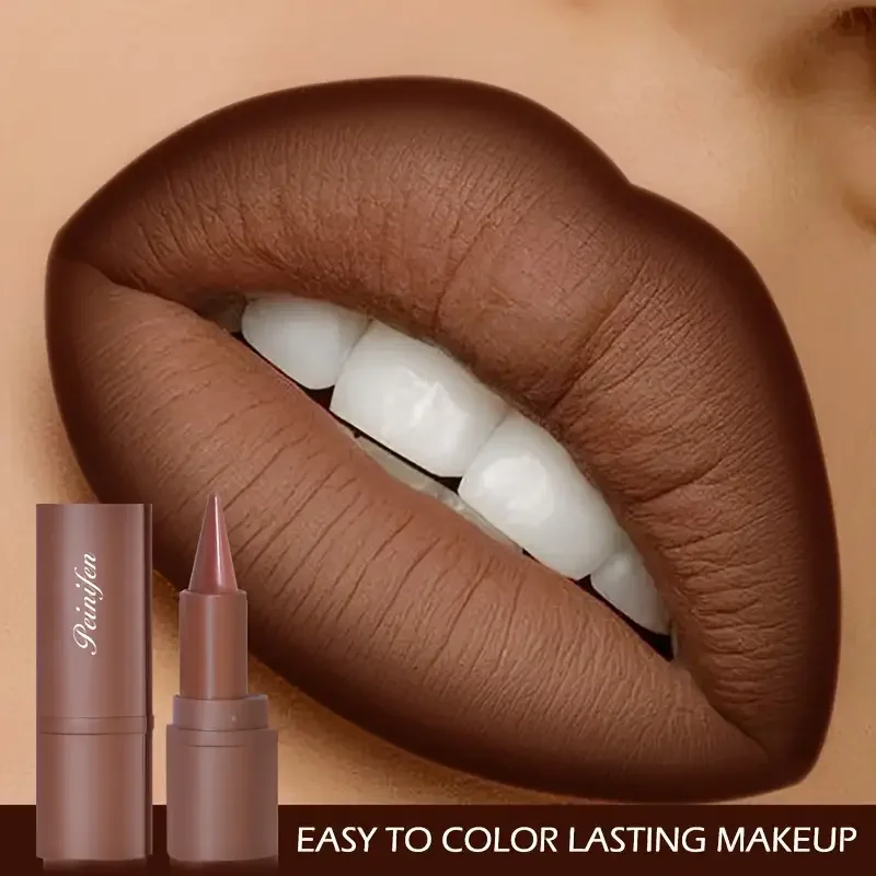 6 Kleur Matte Liner Lippenstift Gradiënt Lip Liner Rood Bruin Lipsticks Potlood Blijvende Waterdichte Lip Stick Sexy Vrouwen Lip Cosmetica
