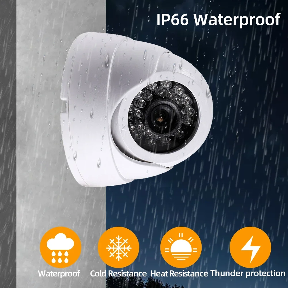 8MP Home Metal CCTV Analog Dome Security Camera BNC Ourdoor Waterpfoo XMEYE Face Detection AHD Video Surveillance Camera System