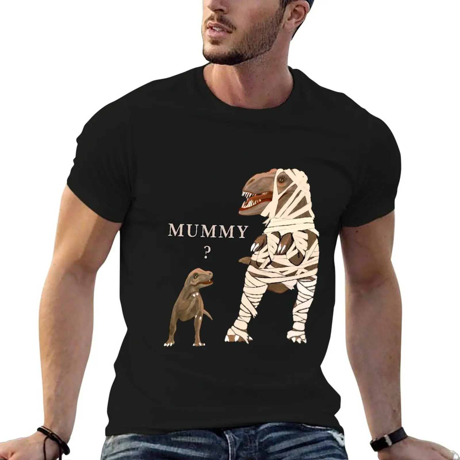

Funny Mummy & Baby T-Rex Halloween Dinosaurs T-Shirt man t shirts for men man t shirt summer T-Shirt