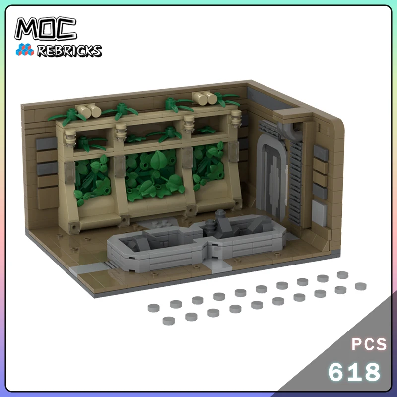 Interstellar Battle Modular Adjust Climate Model MOC-173614 Space Architecture Building Blocks Sets DIY Kids Bricks Toys Gifts