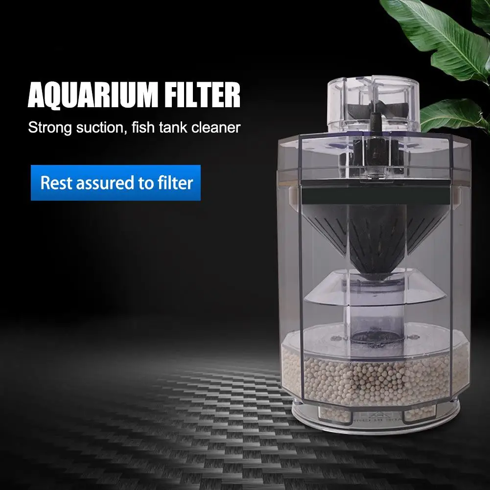 Aquarium Filter Three-in-One Pump Increase Dissolved Cleaning Tank Suction Fish Automatic Device Feces Feces Oxygen S6M0