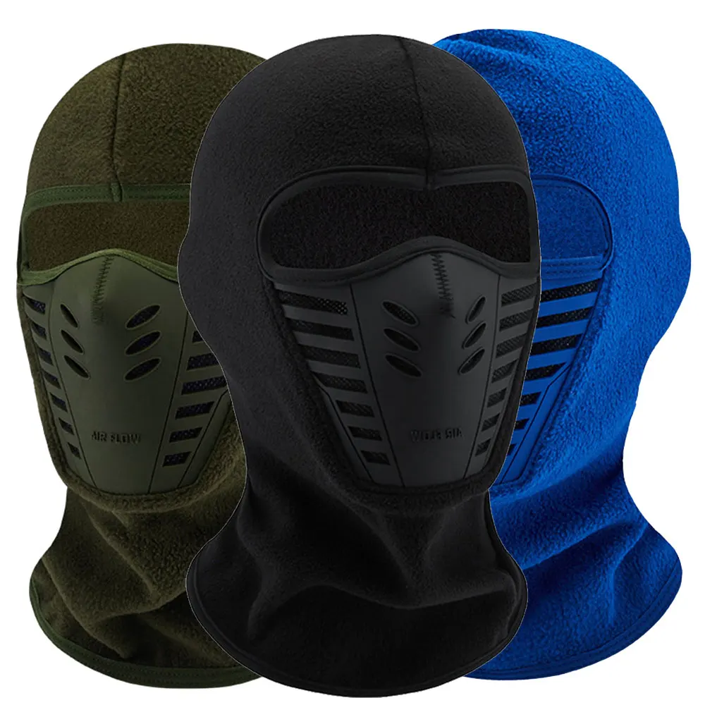 Men Winter Balaclava Motorcycle Face Mask Fleece Thermal Neck Full Face Mask Breathable Riding Mask Winter Windproof Ski Mask