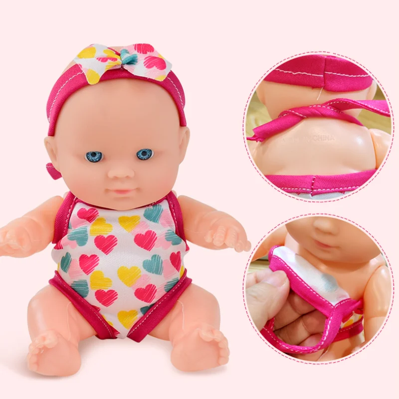 Baby Comfort Vinyl Doll Simulation Plush Toy Can Change Clothes Parent Child Interaction Kids Soft Rubber Toys Birthday Gift