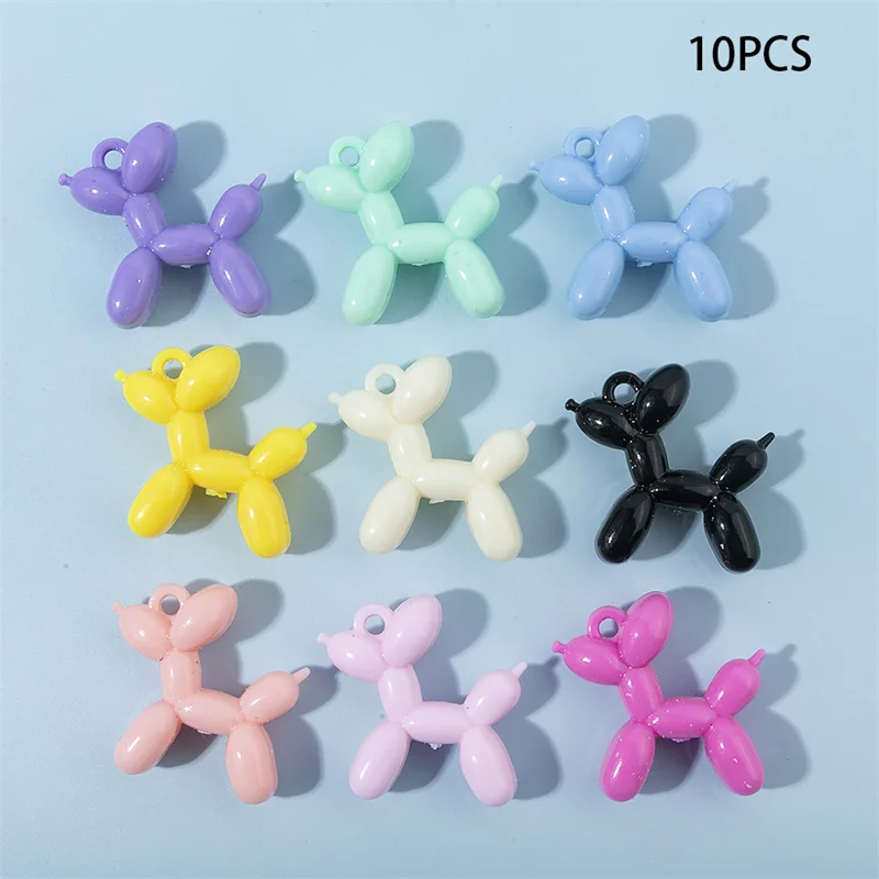 20 teile/satz Nette Große Ballon Hund Charms Bunte Tiere Harz Anhänger für Schmuck Machen Diy Ohrring Zubehör Erkenntnisse Geschenke