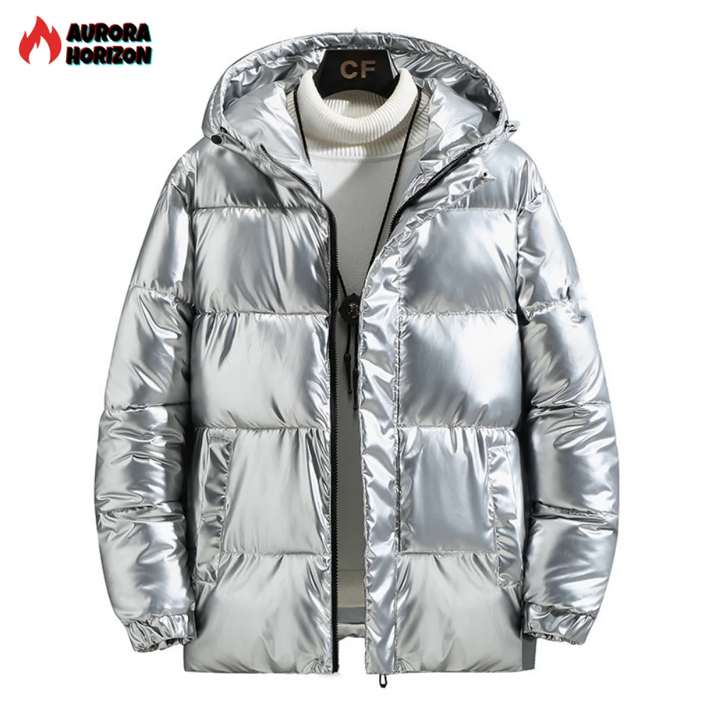 ZOZOWANG-Doudoune à capuche en coton réfléchissant pour homme, manteau chaud, coupe-vent, tissu brillant, plus, 5XL, hiver, nouveau, 2023