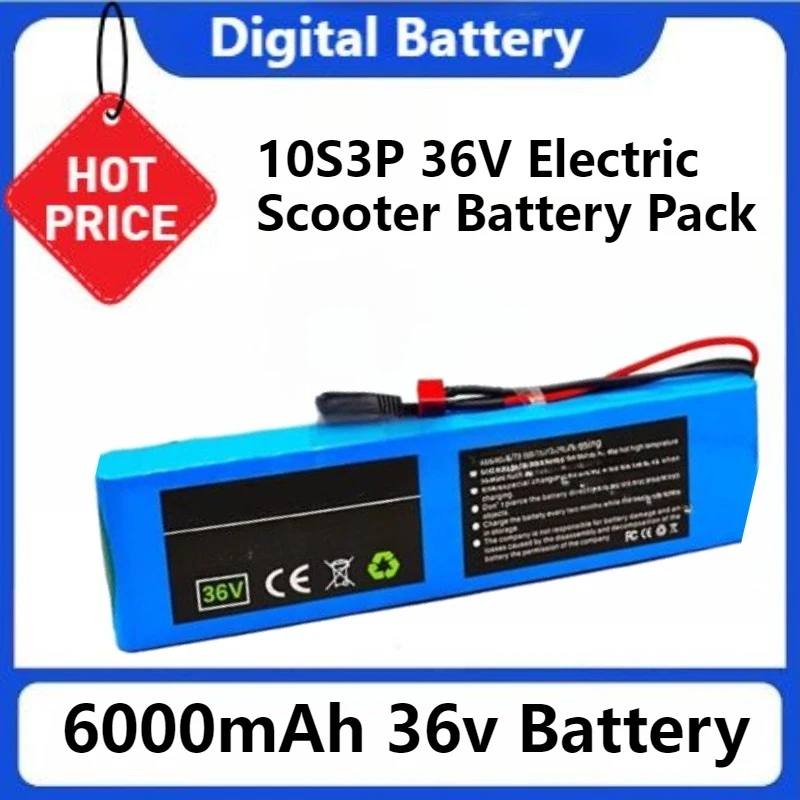 

10S3P 36V Electric Scooter Battery Pack 18650 Lithium M365 Electric Scooter 6000mAh 36v Battery Scooter with Charger