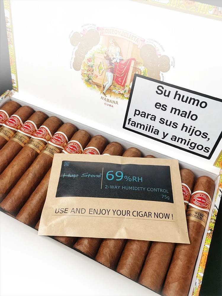 Humidor Packets 75 Grams humidity cigar 69% 2-Way Humidity Control Humidor Relative Humidity Packs for Cigar Humidifier Bags