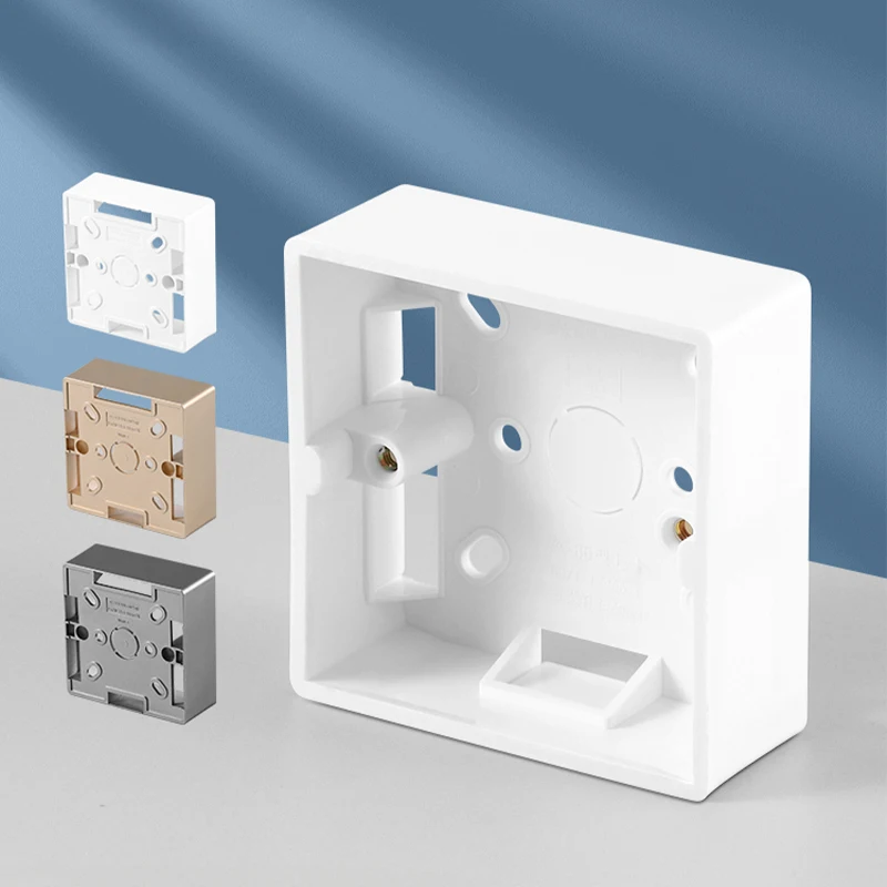 

Whitelwall Hanging Switch Hidden Junction Box 856 Universal Wall Socket Board Surface Screw Installation Bottom Box 85*85*33mm