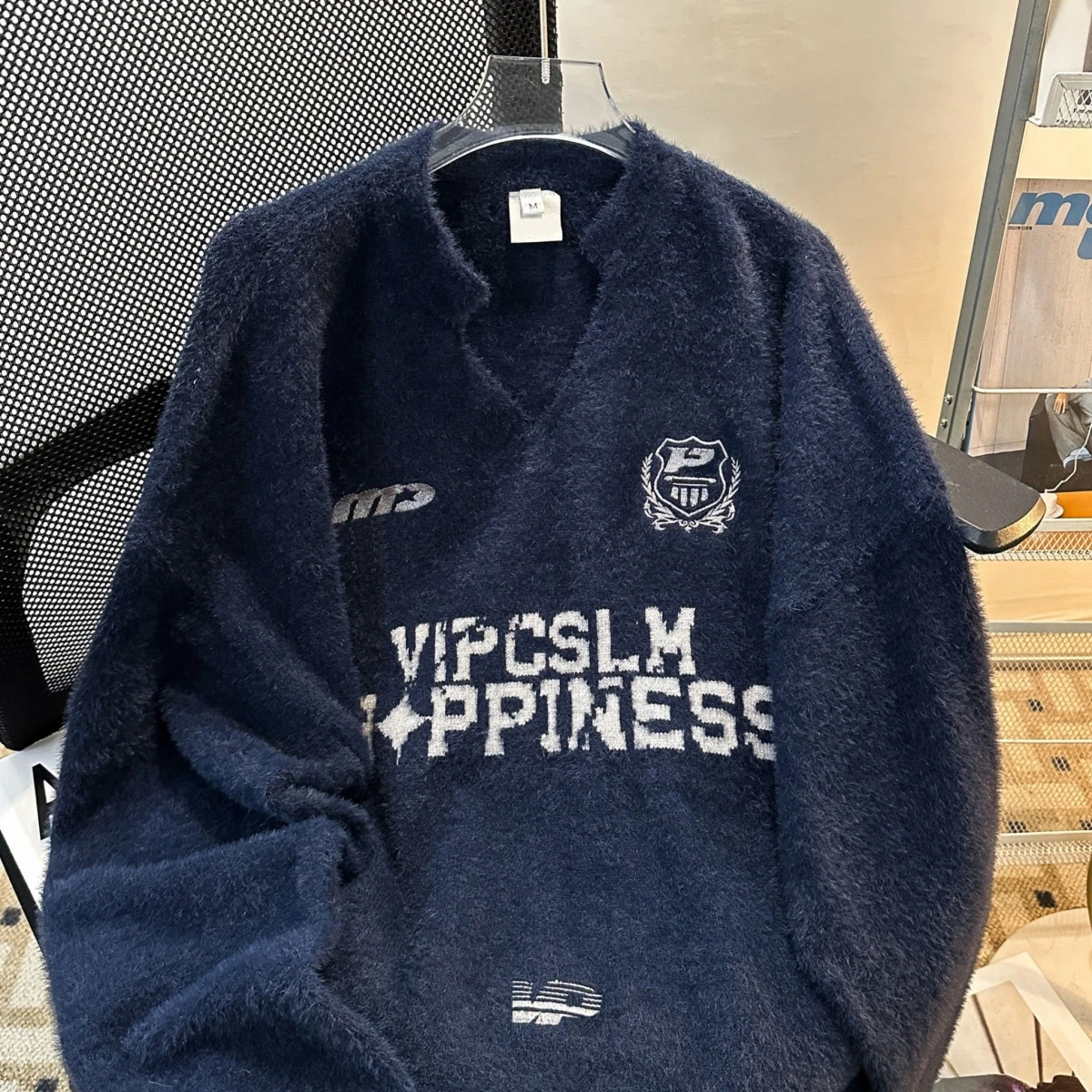 American Sle V-Ne Sport Sweater Men's Lazy High-End College Sle Knitted Outerwear Autumn Spring Season Casual Wear