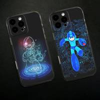 R-Rockmans Game M-Megamans Phone Case For iPhone 16,15,14,13,12,11 Plus,Pro,Max,XR,XS,X,7,8 SE,Mini Transparent Silicone Soft
