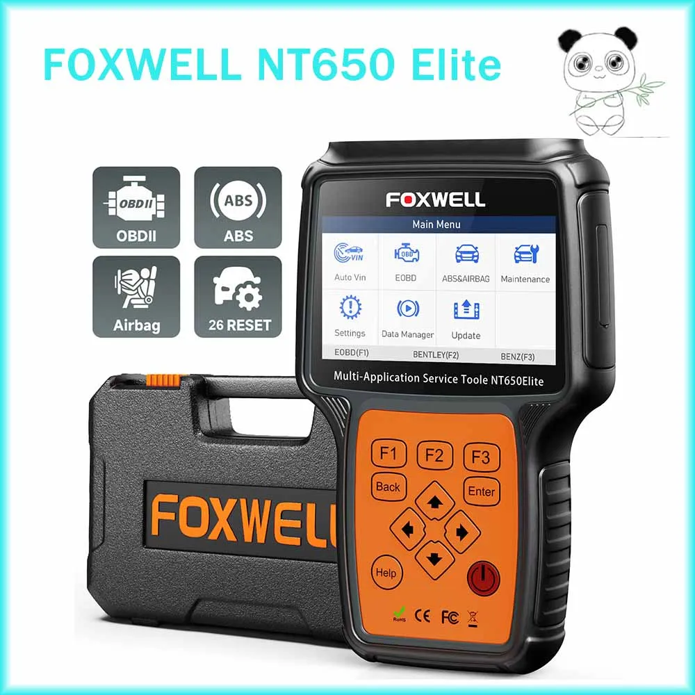 

FOXWELL NT650 Elite OBD2 Automotive Scanner SAS A/F OIL EPB BRT DPF 26+ Reset Professional Auto Car Diagnostic Tool OBD2 Scanner