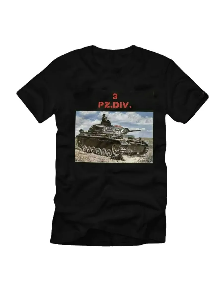 3 PZ DIV Panzer III Kampfpanzer Bild Foto Division T-Shirt. Cotton Short Sleeve O-Neck Mens T Shirt New S-3XL