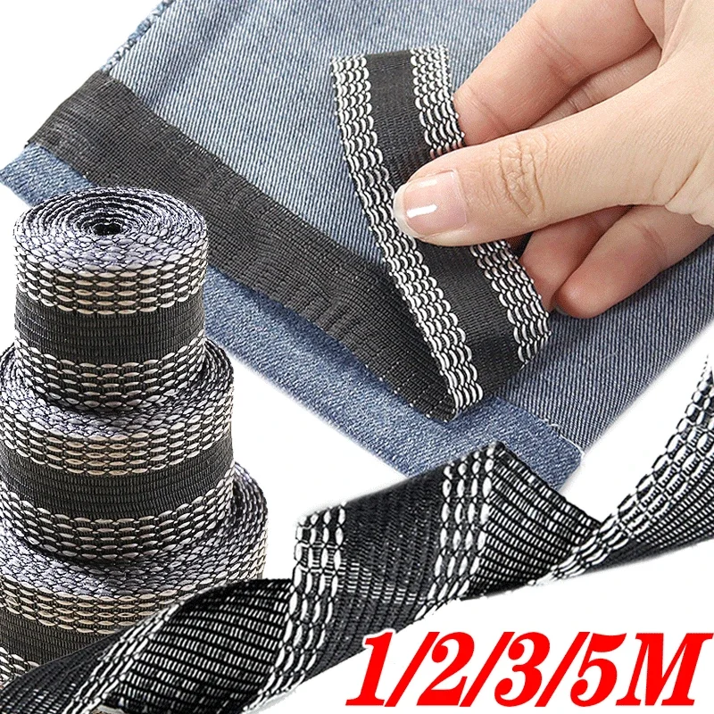 Pantaloni bordo accorcia nastro autoadesivo per pantaloni gambe bordo accorciamento nastro pasta orlo ferro su pantaloni Jeans vestiti lunghezza regolare