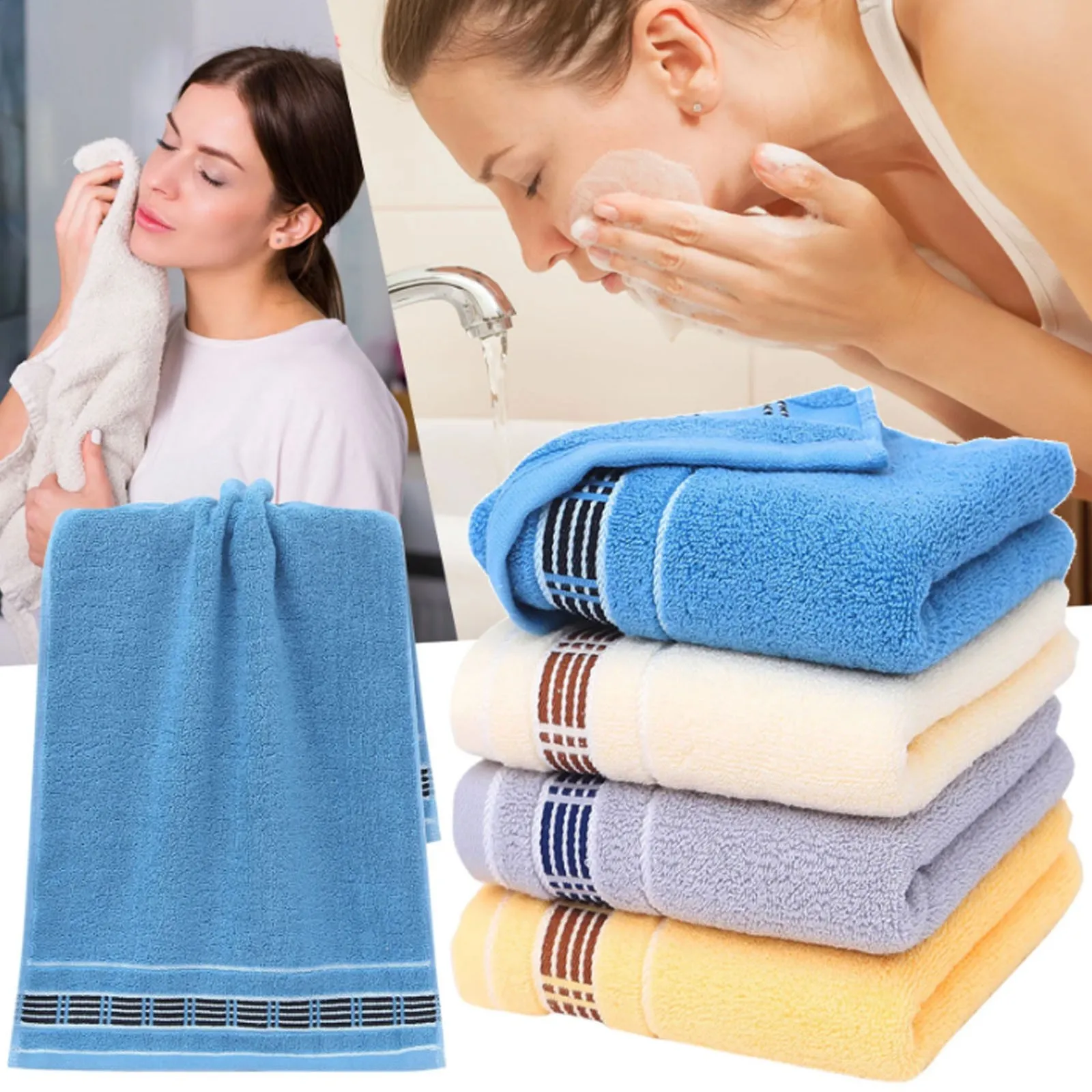 Large Size Bath Towel 4Pcs Set Of Bath Towels Lightweight Highly Absorbent Quick Drying Towels Can Be Used for Bathroom Bedroom