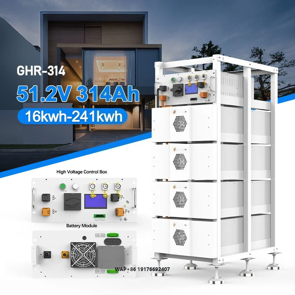 High Voltage Lifepo4 Prismatic Battery Cell 51.2V 314AH Module 100KWH  241KWH  Battery for Home Solar Energy Storage System