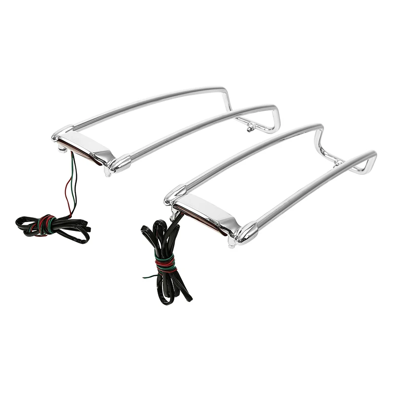 Motorcycle Saddlebag Lid Rack Top Rail Guard with Light For Harley Touring Model Electra Street Glide Road King 1994-2013 2012