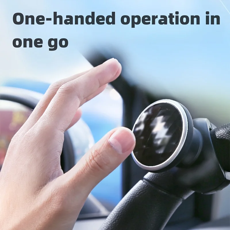 1PC Car Steering Wheel Spinner Knob ABS Premium Black Assist Ball Grip Booster For Truck Sedans Easier Parking Steering Controls