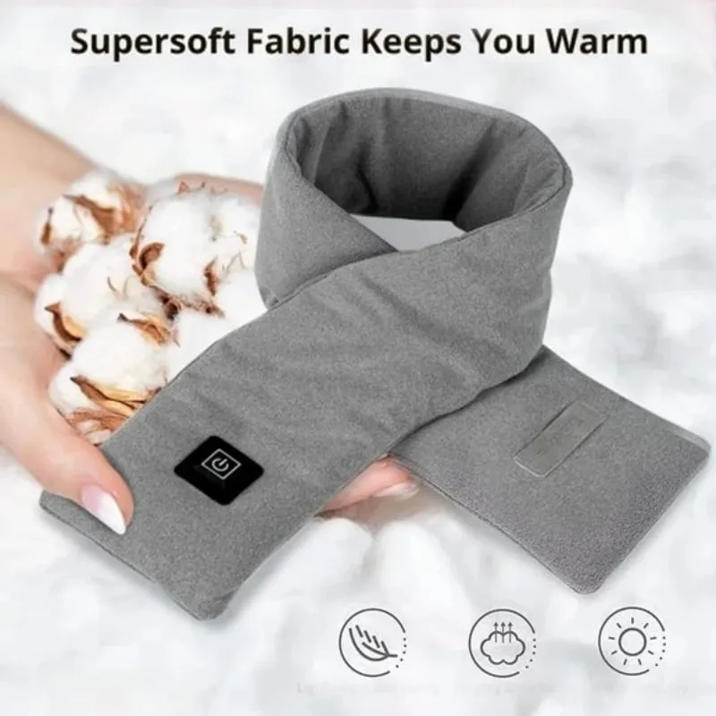 Intelligent Electric Heating Scarf Men's Women's 3-Speed Adjustable Heating Scarf Washable  Cold-Proof Thermal Neck Wrap Warmer