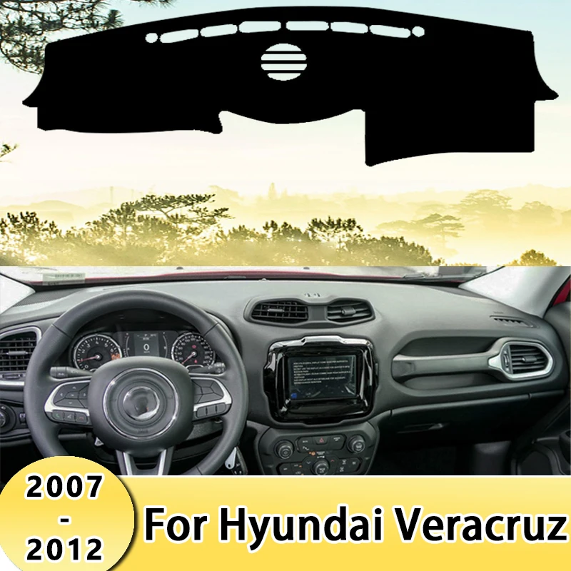 

Car Dashboard Cover Sun Shade Mats Avoid Light Pads Instrument Panel Protective Carpets For Hyundai Veracruz 2007-2012 2008 2009