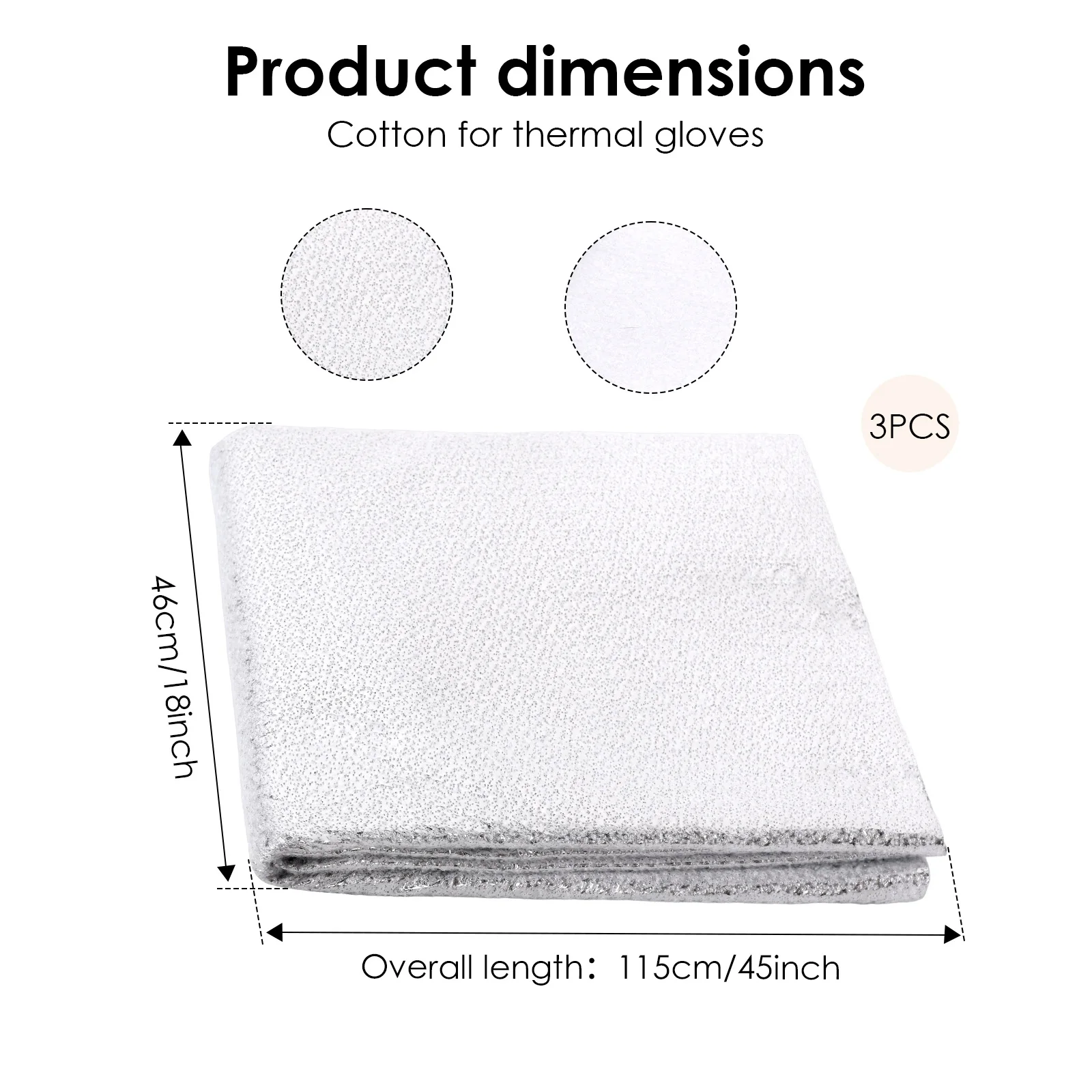 3 Pcs Heat Resistant Batting Reflective Aluminized Quilting Batting Lightweight Thermal Insulated Batting for Oven Mitt Sewing