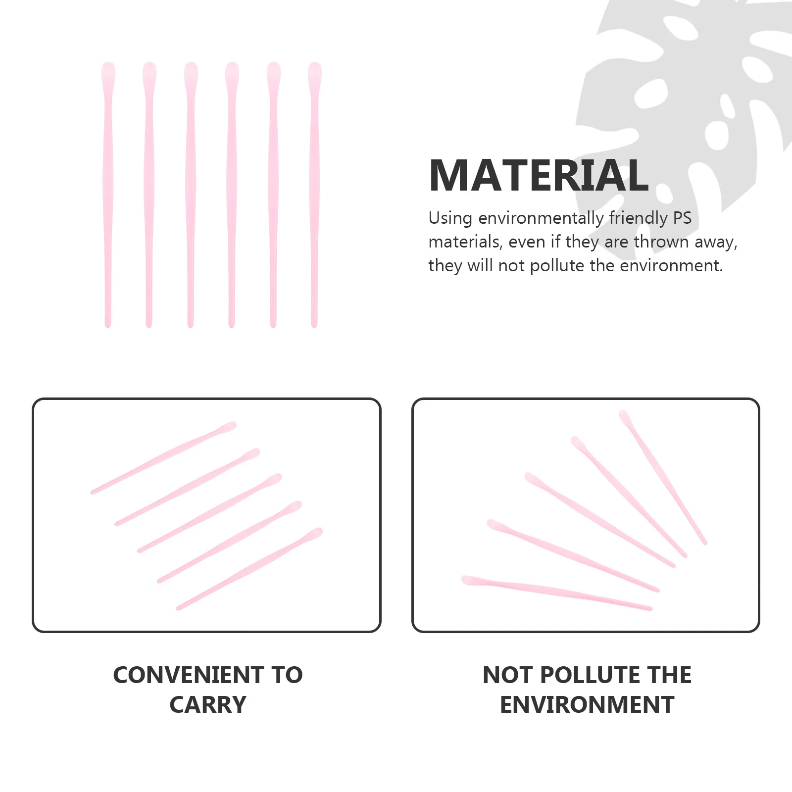 Cuchara limpia desechable para selección de orejas, palo portátil de uso Personal, Material ambiental, ahorro de tiempo, Color aleatorio, 100 Uds.