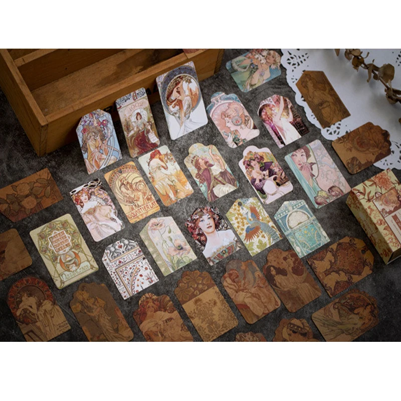 50pcs per pack Vintage Psalms Series Notes Tag Memo Pad Creative Sticker Message Nice Gift Stationery