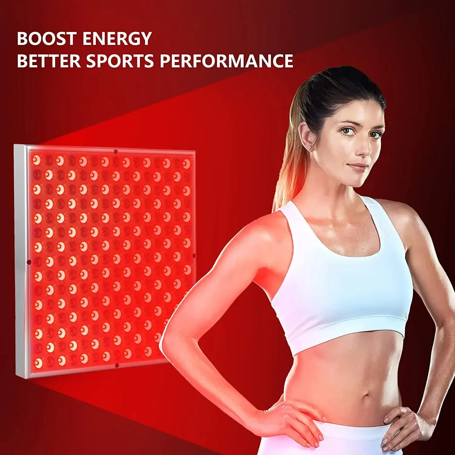 

Светодиодная панель для светотерапии красным светом для омоложения кожи лица, ухода за кожей, красоты, снятия боли в теле, 225 светодиодов, физиотерапия