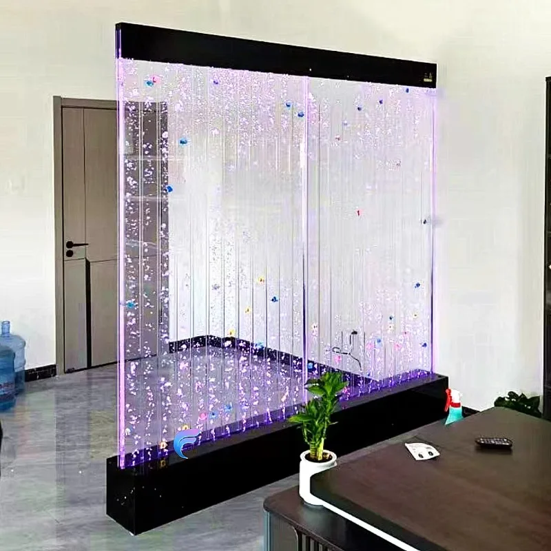 

Modern Cus-tom Home Decoration LED Water Bubble Wall 16 Color Acrylic Panel Wall Partition Room Divider