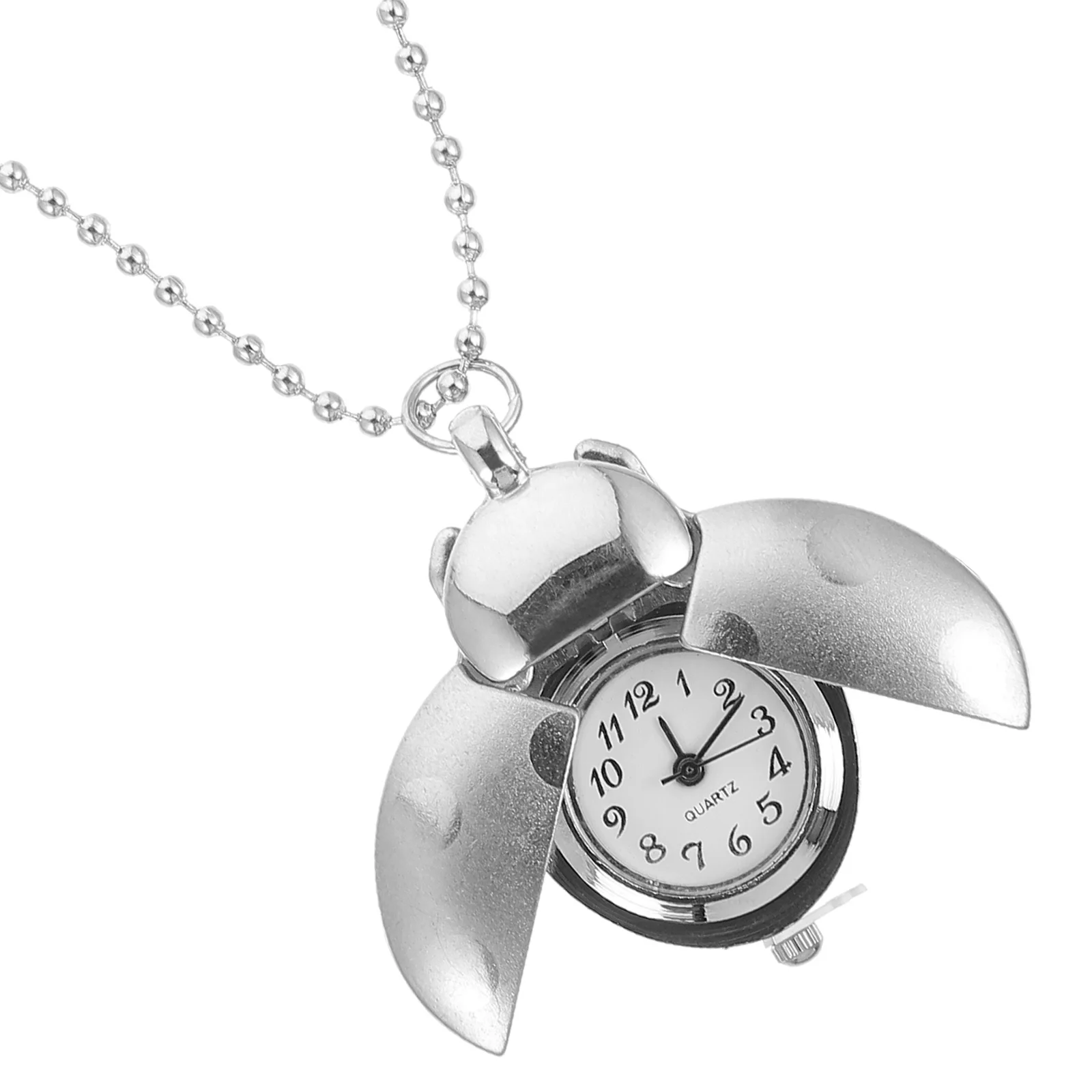 

1pc Retro Pocket Beetle Design Hanging Vintage Chain Watch Quartz Decorative Gift For Clothing Accessories Family Friends