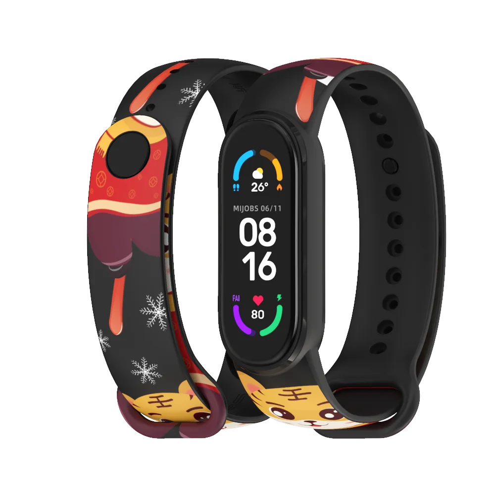 Ремешок для Xiaomi Mi Band 5 6 4 3, силиконовые спортивные часы, сменный браслет в стиле граффити для Amazfi Band 5, браслет Correa NFC
