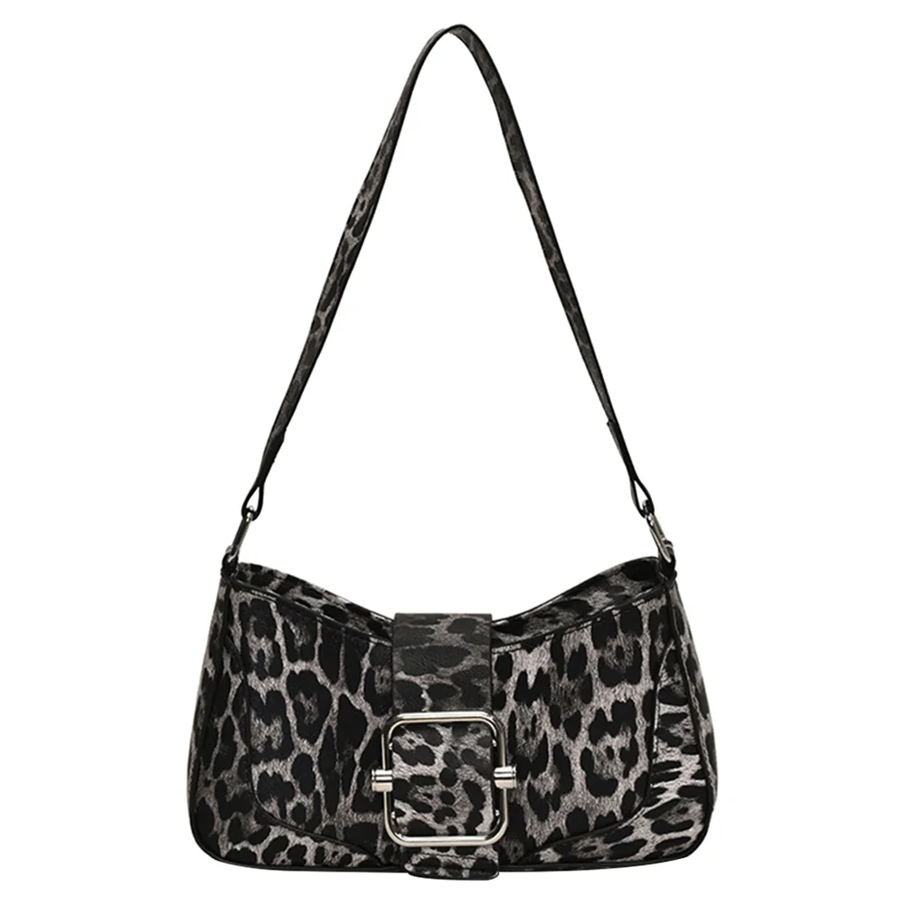 กระเป๋าสะพายไหล่สําหรับผู้หญิงเสือดาวพิมพ์ใต้วงแขนกระเป๋าหนัง PU Hobo กระเป๋าคลัทช์กระเป๋าสําหรับทํางานท่องเที่ยวช้อปปิ้ง