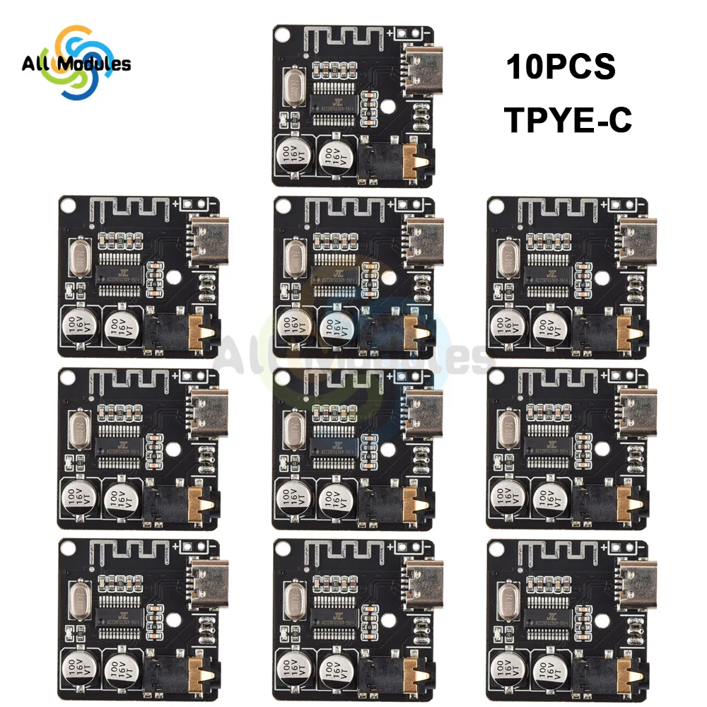 10PCS VHM-314 Bluetooth Audio Receiver Board Bluetooth 5.0 MP3 Lossless Decoder Board Wireless Stereo Music Module