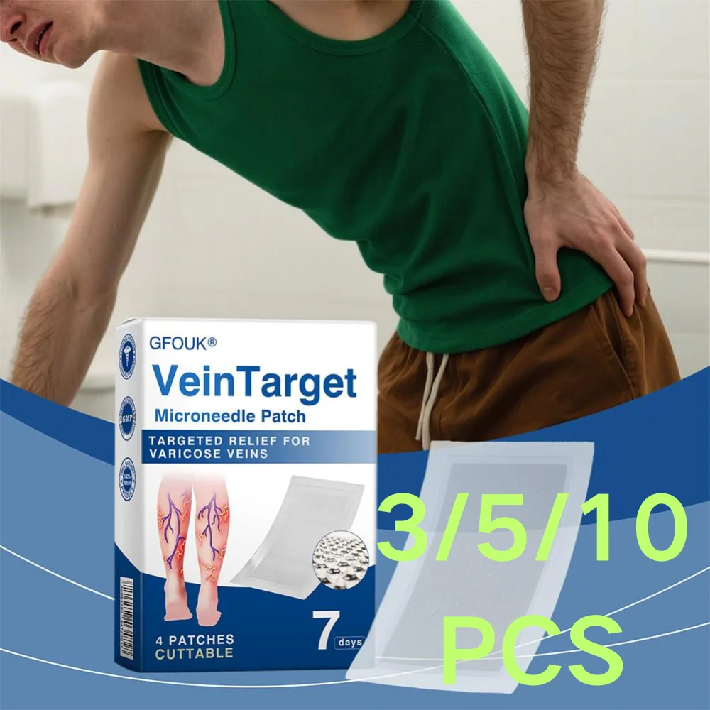 Microneedle Varicose Veins Leg Patch Herbal Plaster Spider Vein Care Relief Swelling Aching Pain Portable Sticker