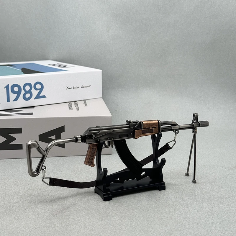 PUBG Battlegrounds AK47 Assault Rifle Replica 20 cm, Metallmodell, nicht befeuern, zusammenklappbarer Bestand, abnehmbarer Mag, Fan-Geschenk – Detail 8