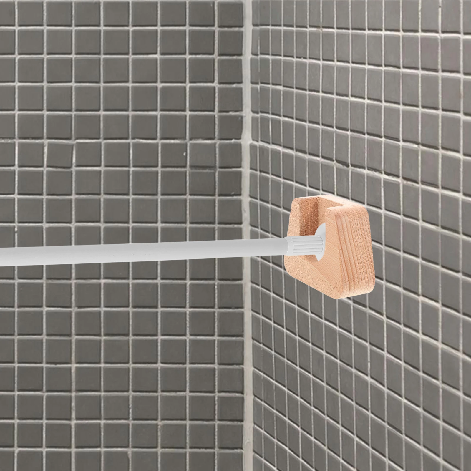 

2pcs Wood Curtain Rod Brackets Heavy Duty Roman Pole Holder Closet Support Wall Mount Ceiling Decorative Hardware