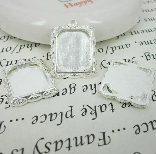 

20pcs 20x17mm Silver Tone Picture Frame Charm G468