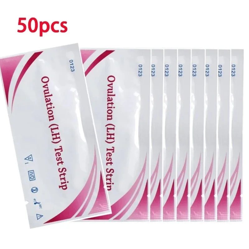 LH Ovulation Test Strips 50PCS Fertility Testing Paper Over 99% Accuracy Pregnancy Urine Measuring Kit Self-check LH Test Stick