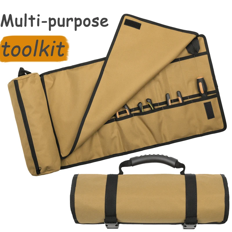 

Multi-Purpose Tool Bag Oxford Cloth Roll Portable Pouch Bag Wrench Tool Foldable Spanner Hammer Pocket Tools Storage Bag Toolkit